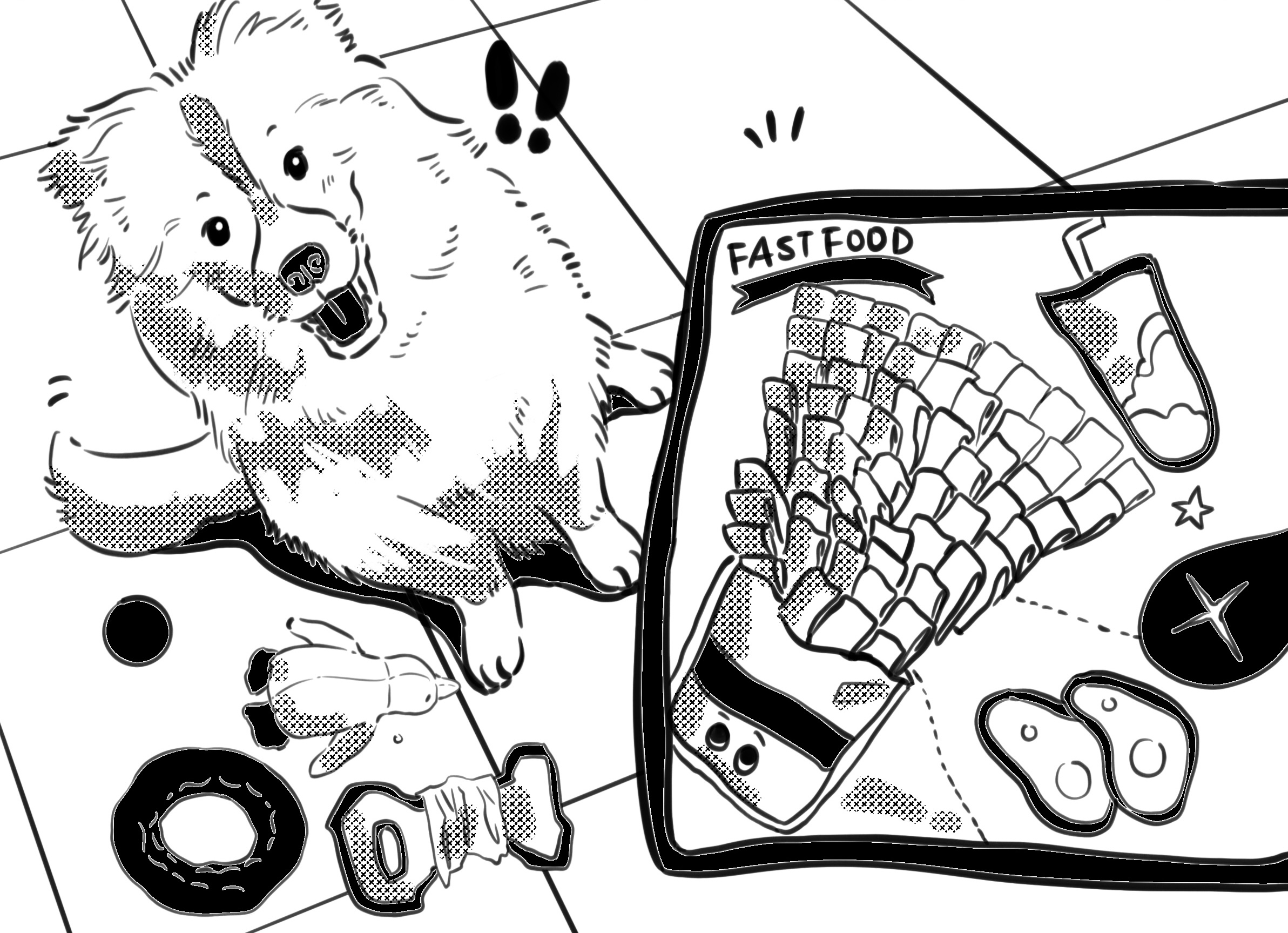 a dog is being treated with snacks and nutrient food